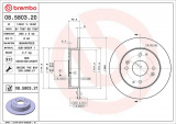 Brzdový kotouč BREMBO 08.5803.20 - HONDA