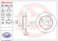 Brzdový kotouč BREMBO 08.5803.30 - HONDA