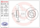 Brzdový kotouč BREMBO 08.3147.14 - RENAULT