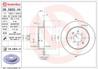 Brzdový kotouč BREMBO 08.5803.44 - HONDA
