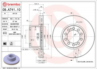 Brzdový kotouč BREMBO 09.A741.10 Brzdový kotouč BREMBO 09.A741.10