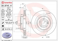 Brzdový kotouč BREMBO 09.B745.41 - MERCEDES-BENZ