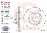 Brzdový kotouč BREMBO 09.9355.11 Brzdový kotouč BREMBO 09.9355.11