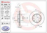 Brzdový kotouč BREMBO 09.3090.14 - DAEWOO