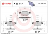 Sada brzdových destiček BREMBO P85047 - VW