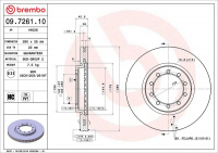 Brzdový kotouč BREMBO 09.7261.10 - RENAULT TRUCKS