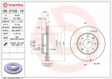 Brzdový kotouč BREMBO 09.3102.10 - HONDA