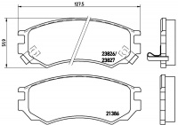 Sada brzdových destiček BREMBO P56055 - NISSAN Sada brzdových destiček BREMBO P56055 - NISSAN