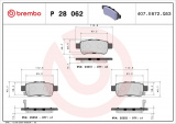 Sada brzdových destiček BREMBO P28062