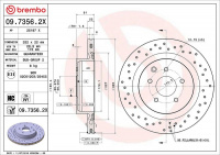 Brzdový kotouč BREMBO 09.7356.2X