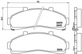 Sada brzdových destiček BREMBO P24041 - MAZDA