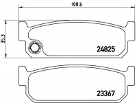 Sada brzdových destiček BREMBO P56067 - NISSAN