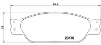 Sada brzdových destiček BREMBO P36016 - JAGUAR Sada brzdových destiček BREMBO P36016 - JAGUAR