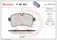 Sada brzdových destiček BREMBO PA6027 - IVECO