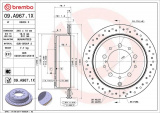 Brzdový kotouč BREMBO 09.A967.1X - TOYOTA