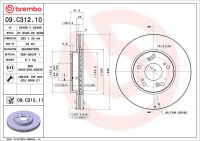 Brzdový kotouč BREMBO 09.C312.11 - HONDA Brzdový kotouč BREMBO 09.C312.11 - HONDA