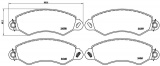 Sada brzdových destiček BREMBO PB1002 - LDV