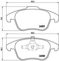 Sada brzdových destiček BREMBO P61086 - CITROËN