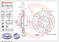 Brzdový kotouč BREMBO 09.5180.3X