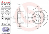 Brzdový kotouč BREMBO 08.7716.20 - PEUGEOT