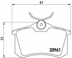 Sada brzdových destiček BREMBO P61088 - CITROËN, FIAT, PEUGEOT