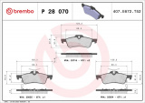 Sada brzdových destiček BREMBO P28070 - HONDA
