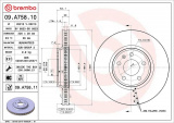 Brzdový kotouč BREMBO 09.A758.10 - AUDI