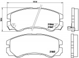 Sada brzdových destiček BREMBO P59020 - ISUZU, OPEL