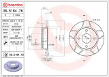 Brzdový kotouč BREMBO MAX 08.5164.76 - FORD