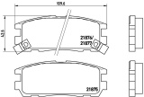 Sada brzdových destiček BREMBO P59021 - ISUZU, OPEL