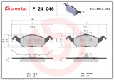 Sada brzdových destiček BREMBO P24046 - FORD