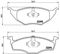 Sada brzdových destiček BREMBO P85055 - VW Sada brzdových destiček BREMBO P85055 - VW