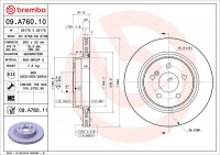 Brzdový kotouč BREMBO 09.A760.10 - MERCEDES-BENZ