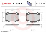 Sada brzdových destiček BREMBO P28079 - HONDA