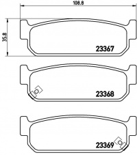 Sada brzdových destiček BREMBO P56071 - INFINITI