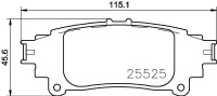 Sada brzdových destiček BREMBO P83153 - TOYOTA Sada brzdových destiček BREMBO P83153 - TOYOTA