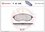 Sada brzdových destiček BREMBO P24048 - CHEVROLET