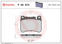 Sada brzdových destiček BREMBO P50073
