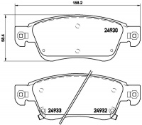 Sada brzdových destiček BREMBO P56080 - INFINITI
