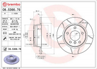 Brzdový kotouč BREMBO MAX 08.5366.76 - BMW Brzdový kotouč BREMBO MAX 08.5366.76 - BMW