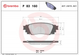 Sada brzdových destiček BREMBO P83160 - LEXUS, TOYOTA