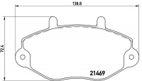 Sada brzdových destiček BREMBO P24050 - FORD