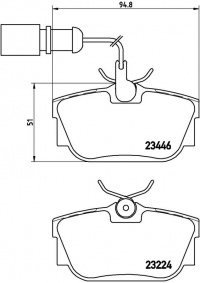 Sada brzdových destiček BREMBO P85059 - SEAT, VW