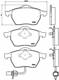 Sada brzdových destiček BREMBO P85060 - FORD, SEAT, VW