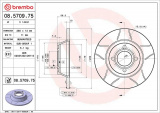 Brzdový kotouč BREMBO MAX 08.5709.75 - AUDI