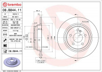 Brzdový kotouč BREMBO 08.B844.11 Brzdový kotouč BREMBO 08.B844.11