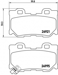 Sada brzdových destiček BREMBO P56085 - INFINITI Sada brzdových destiček BREMBO P56085 - INFINITI