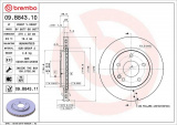 Brzdový kotouč BREMBO 09.B843.10 - MERCEDES-BENZ