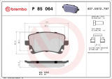 Sada brzdových destiček BREMBO P85064 - VW