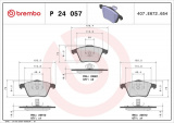 Sada brzdových destiček BREMBO P24057 - VOLVO
